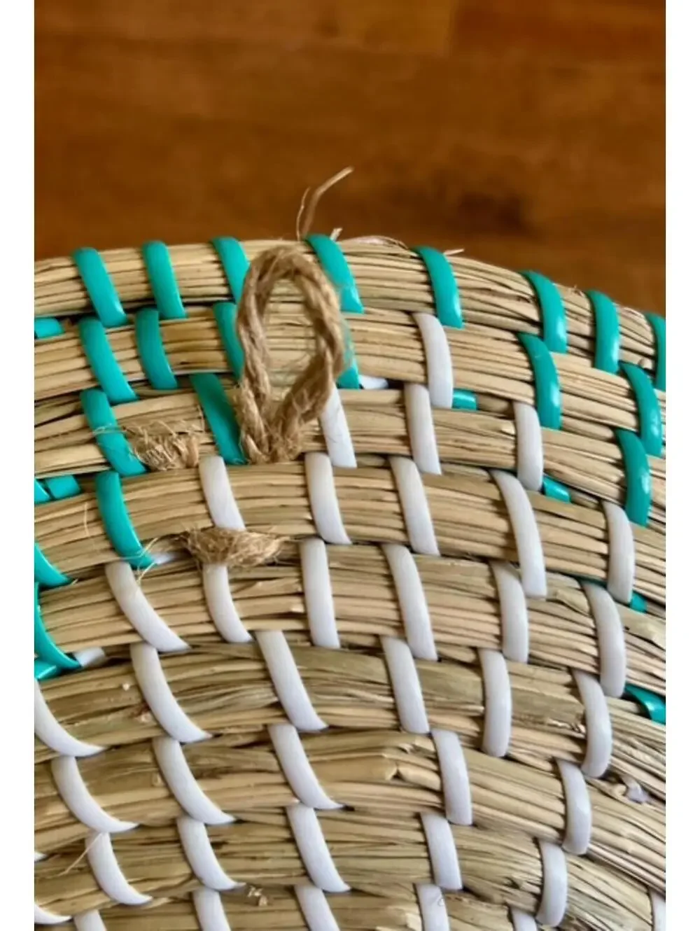 Handwoven Decorative Round Basket Tray